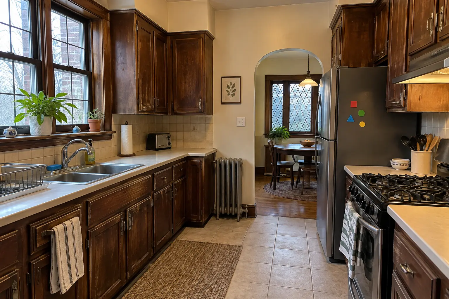 Cabinet Refinishing & Staining — before