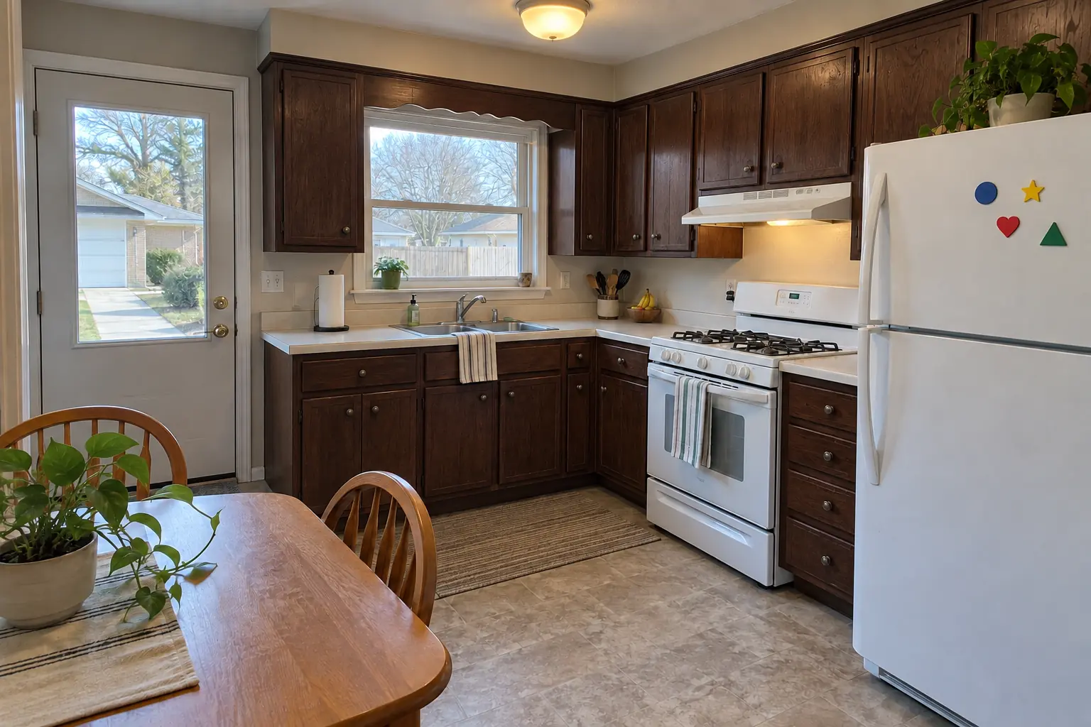 Cabinet Refinishing & Staining project in Wood Dale, after