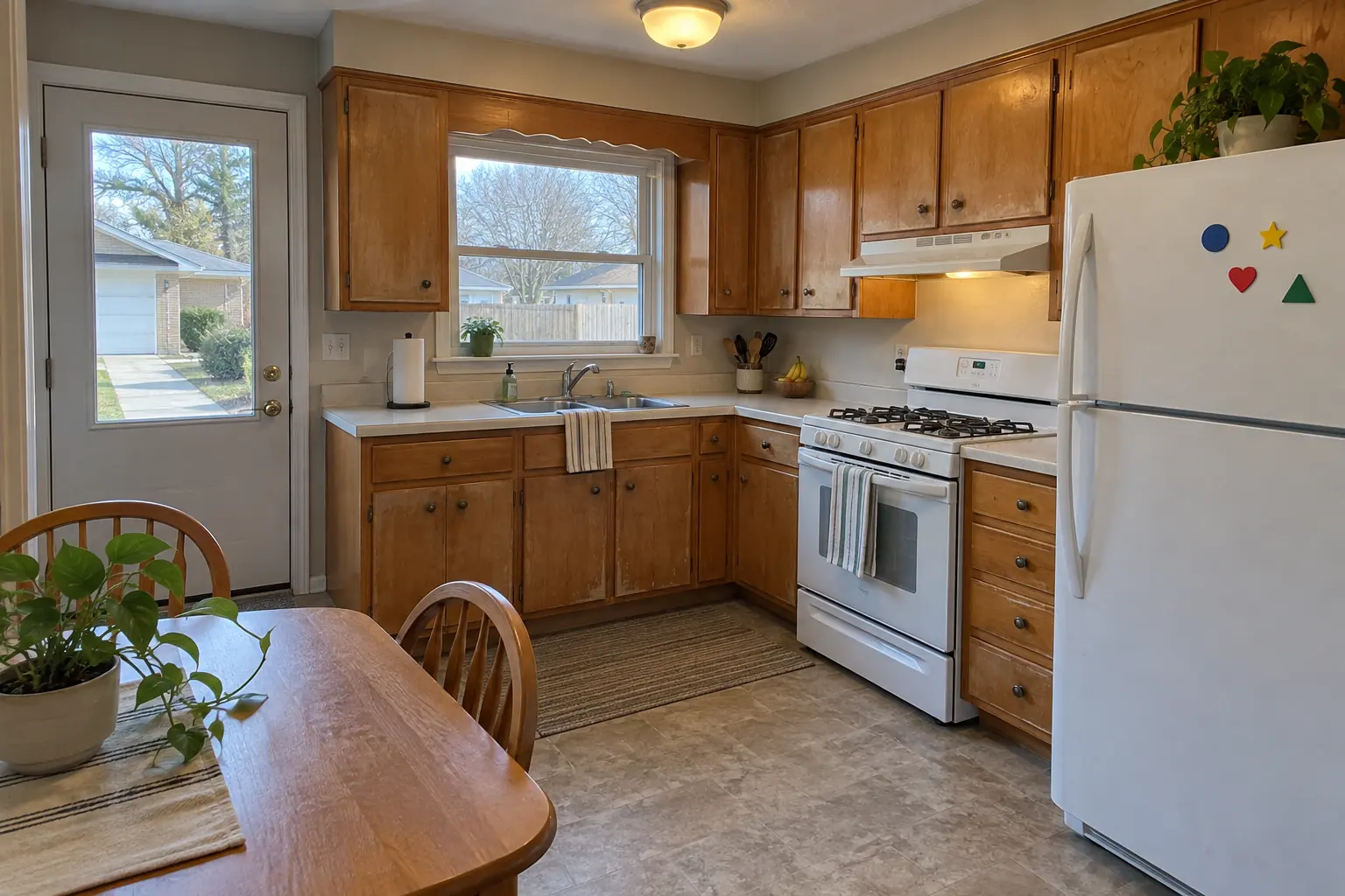 Cabinet Refinishing & Staining project in Wood Dale, before