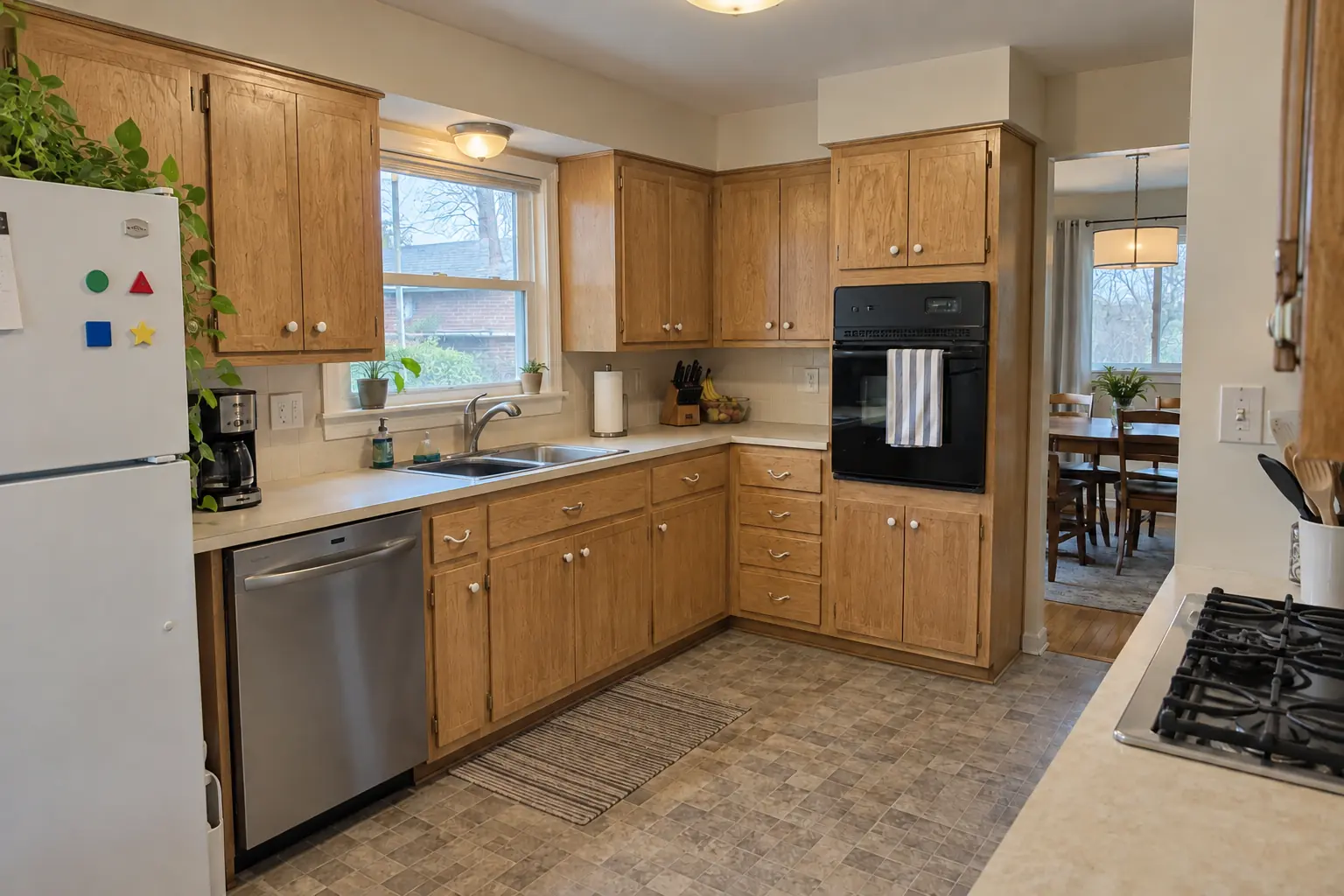 Cabinet Refinishing & Staining project in Elk Grove Village, after