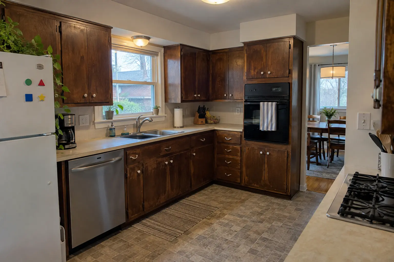 Cabinet Refinishing & Staining project in Elk Grove Village, before
