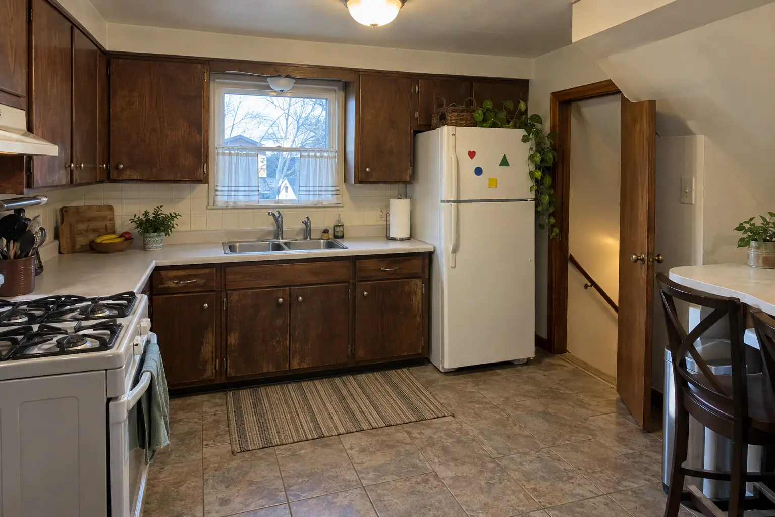 Cabinet Refinishing & Staining — before