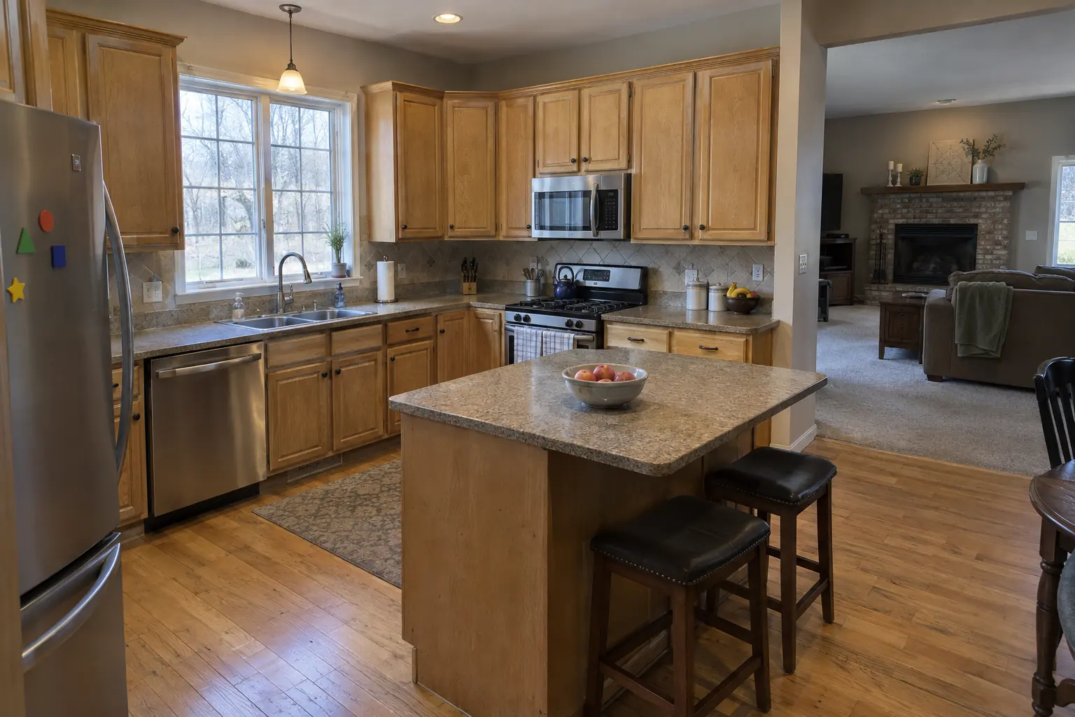 Cabinet Refinishing & Staining — before