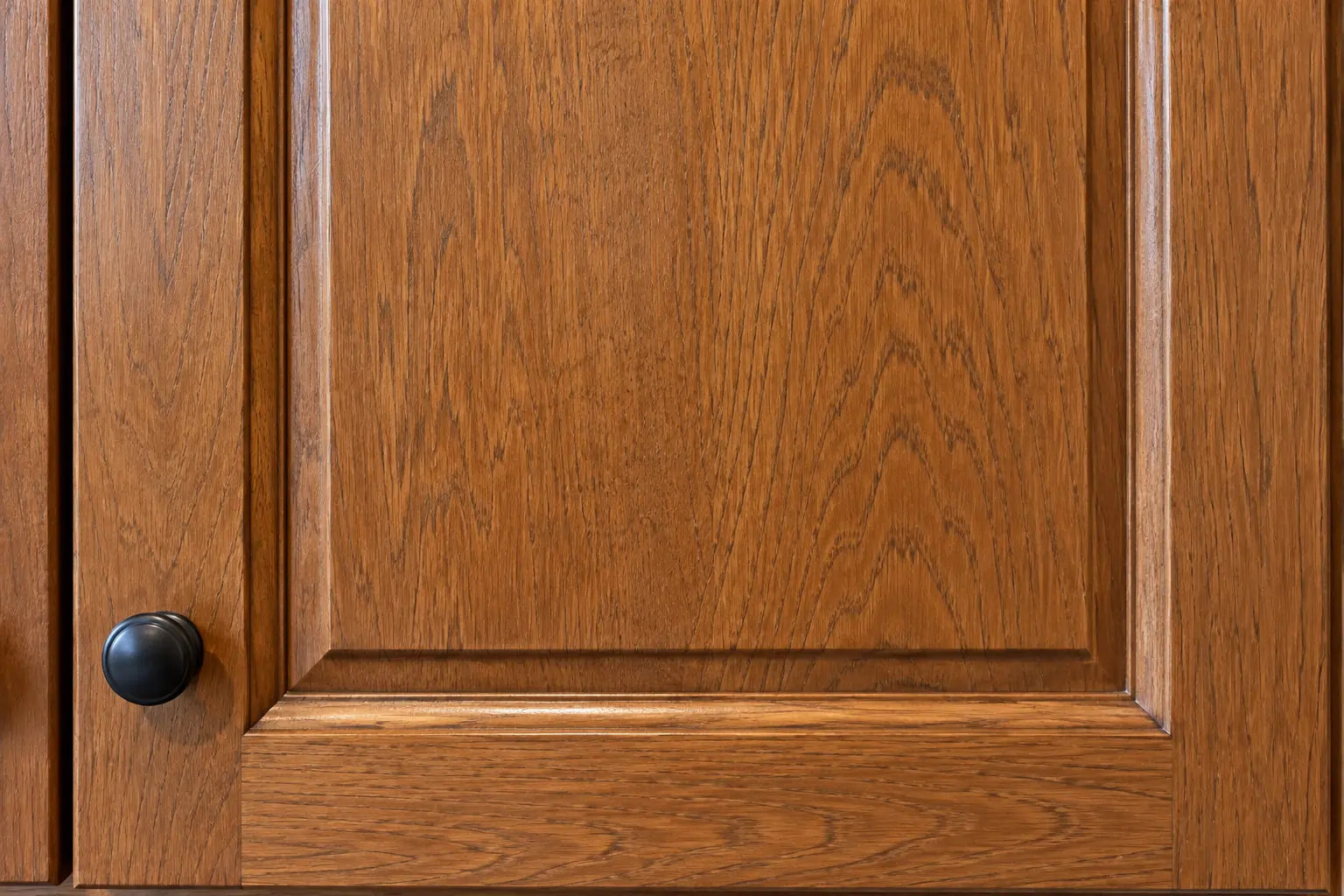 Cabinet Refinishing & Staining in a 2000s new construction — detail