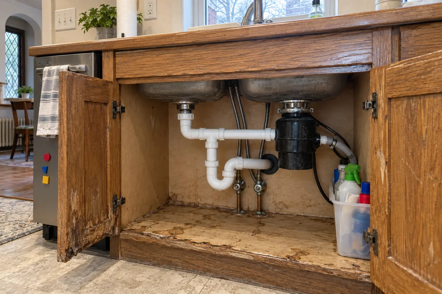Kitchen Cabinet & Drawer Repair project in Evanston, before