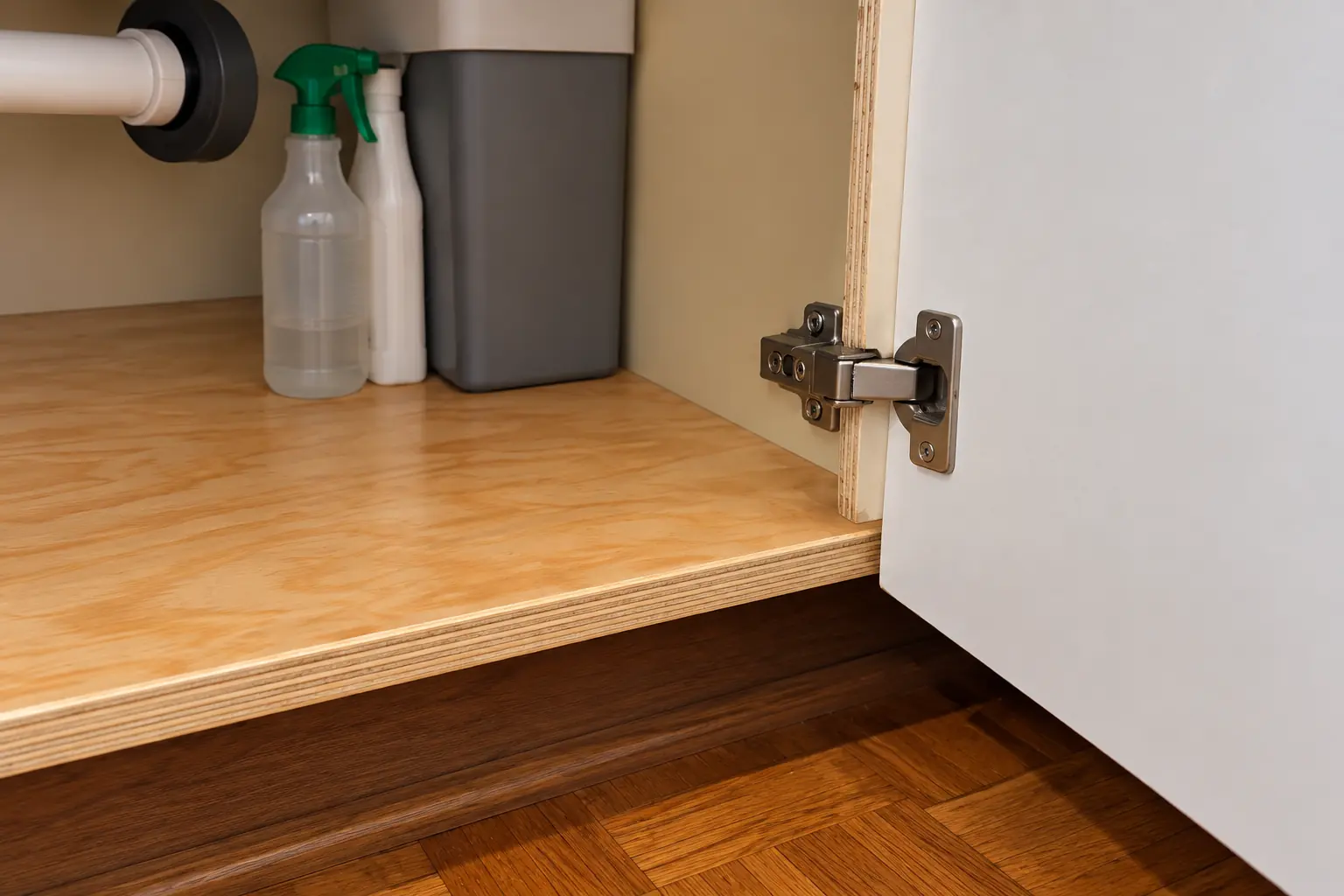Kitchen Cabinet & Drawer Repair in a 1980s-1990s two-story colonial / tract house — detail