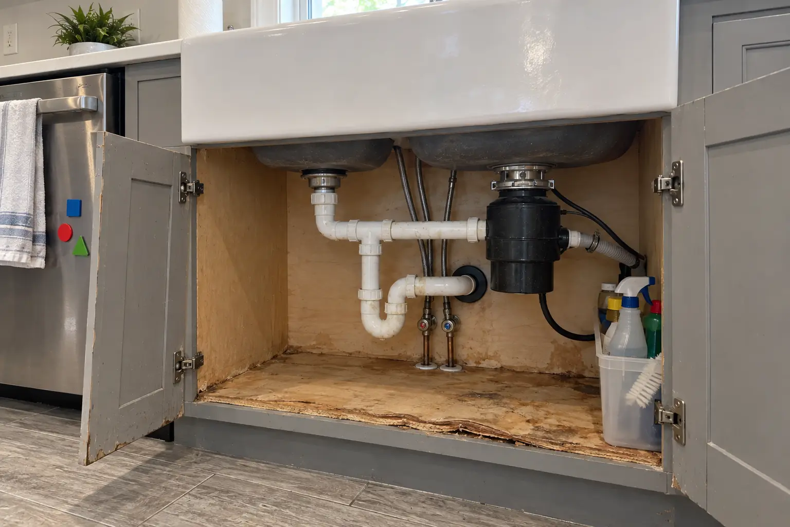 Kitchen Cabinet & Drawer Repair project in Plainfield, before