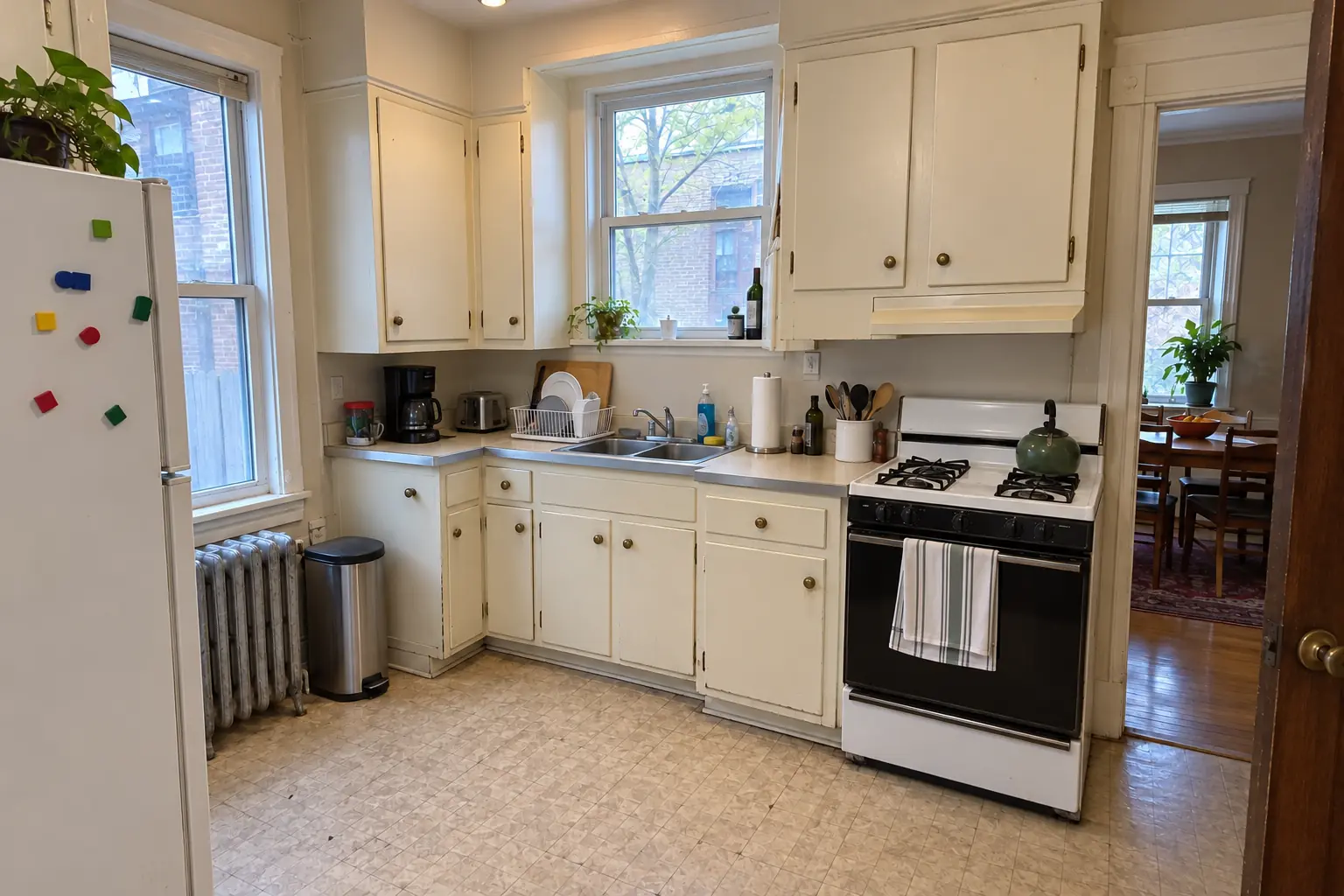 Kitchen Deep Cleaning in a prewar house — after