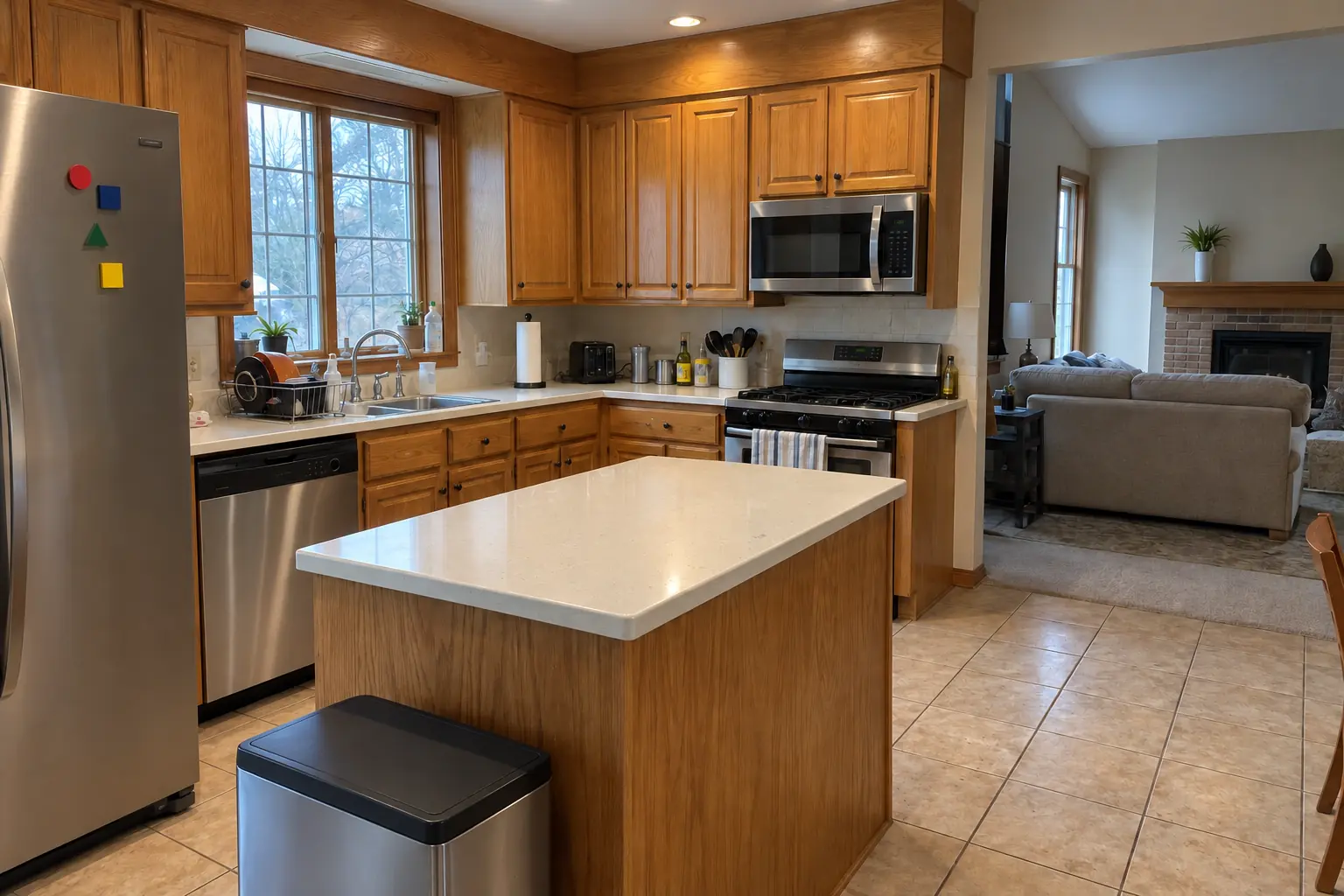 Kitchen Deep Cleaning project in Glen Ellyn, after