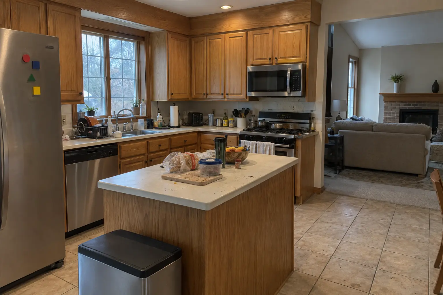 Kitchen Deep Cleaning project in Glen Ellyn, before