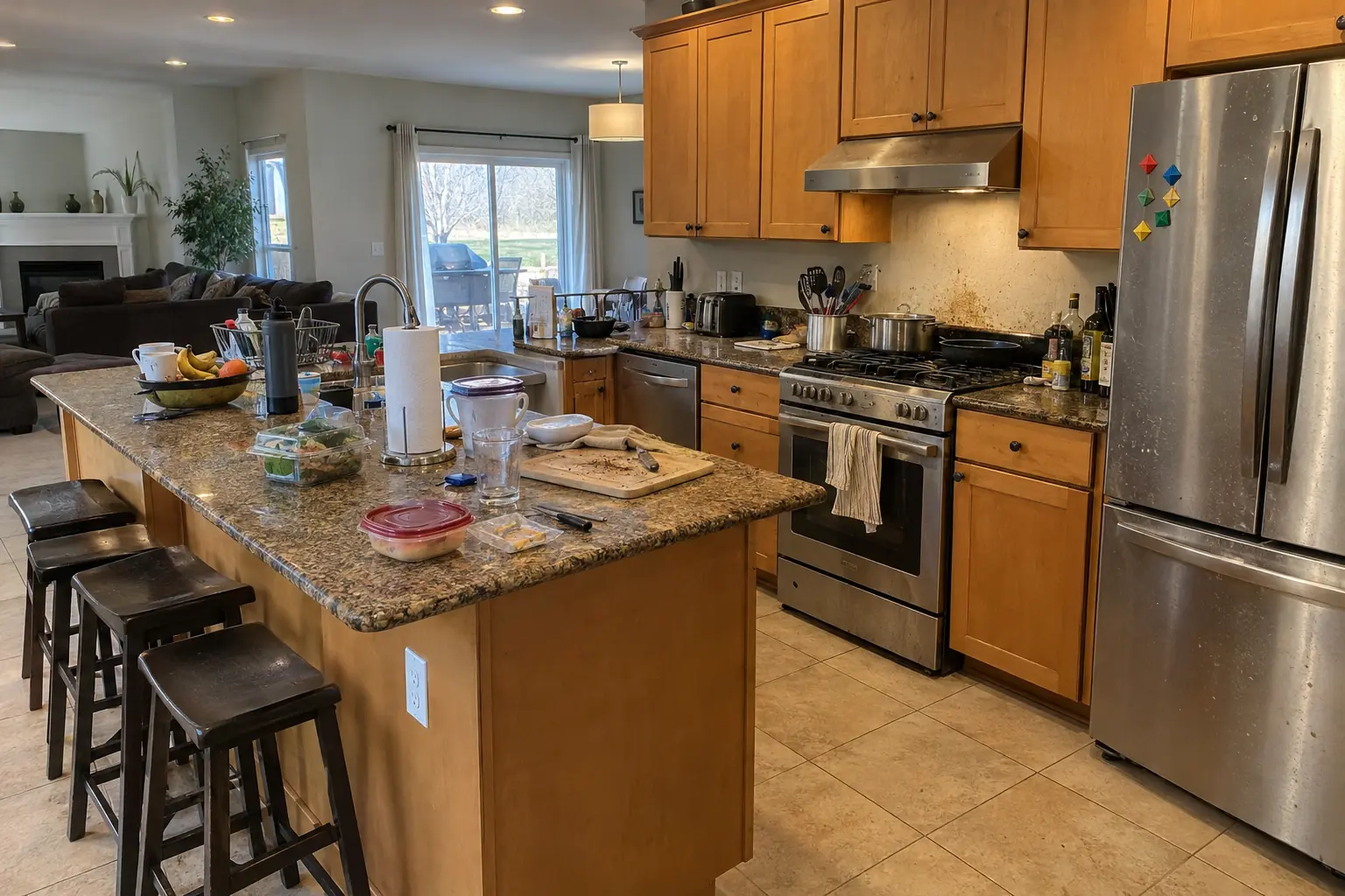 Kitchen Deep Cleaning in a 2000s new construction — before
