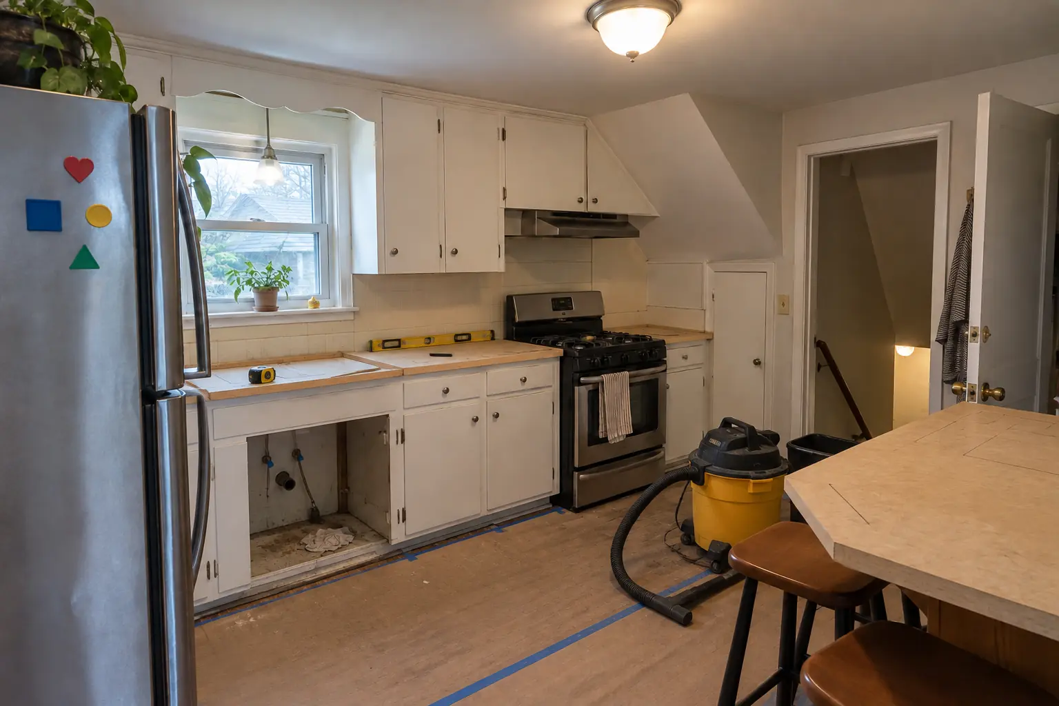 Countertop Services in a postwar ranch / cape cod / bi-level — in progress