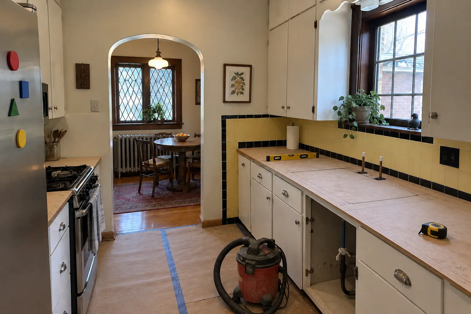 Countertop Fabrication & Installation in a prewar house — in progress