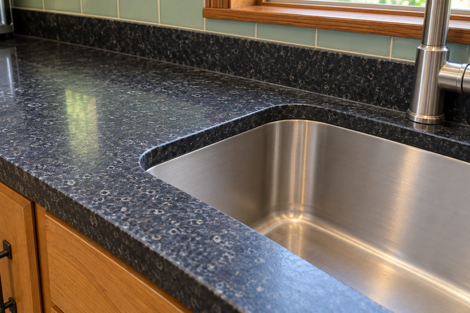 Countertop Fabrication & Installation in a postwar ranch / cape cod / bi-level — detail