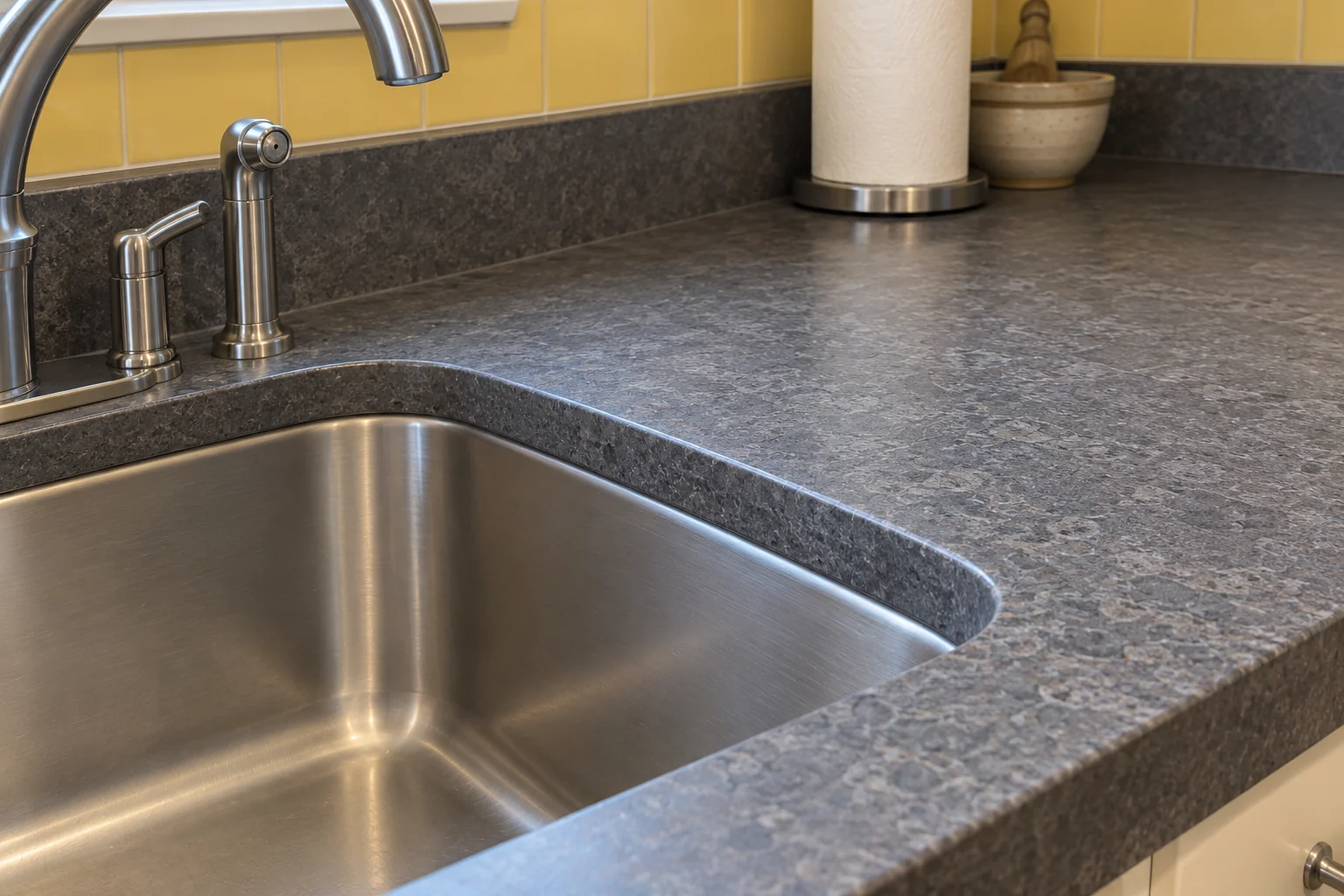 Countertop Fabrication & Installation in a postwar ranch / cape cod / bi-level — detail