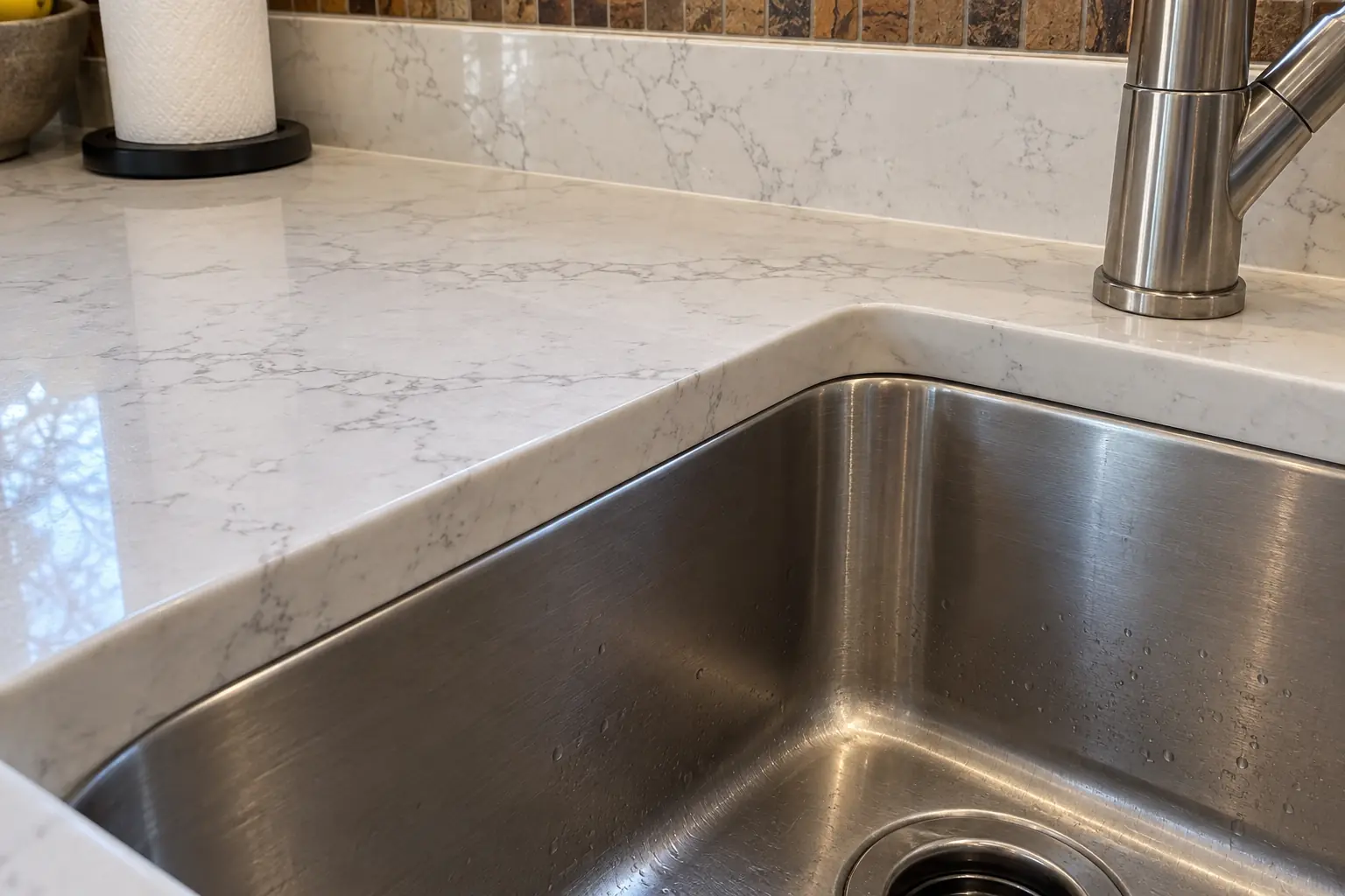 Countertop Fabrication & Installation in a 1970s split-level / raised ranch / tract — detail