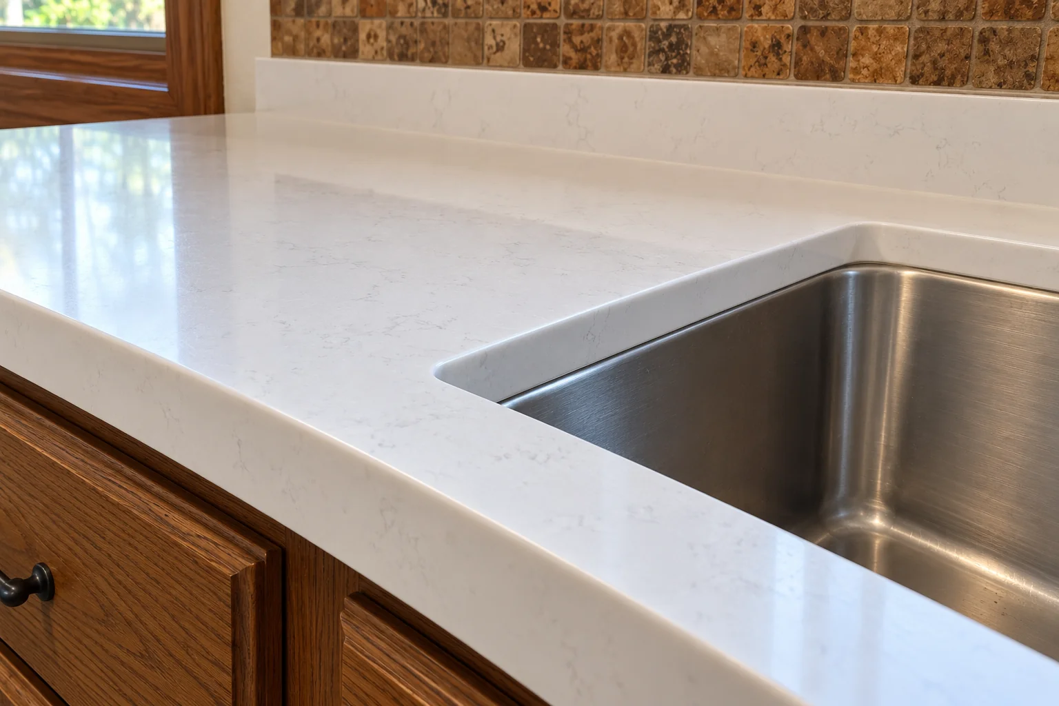 Countertop Fabrication & Installation in a 1970s split-level / raised ranch / tract — detail