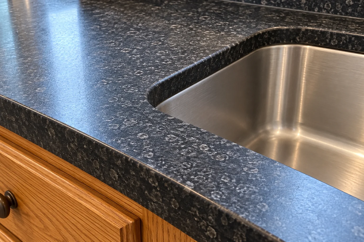 Countertop Fabrication & Installation in a 1980s-1990s two-story colonial / tract house — detail