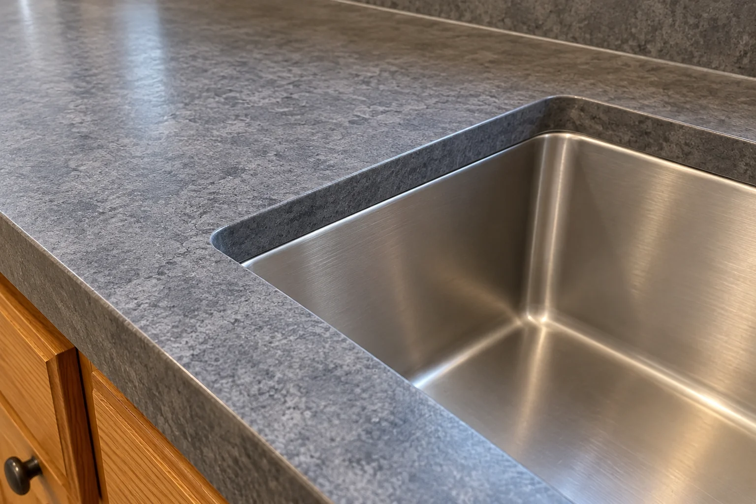 Countertop Fabrication & Installation in a 1980s-1990s two-story colonial / tract house — detail