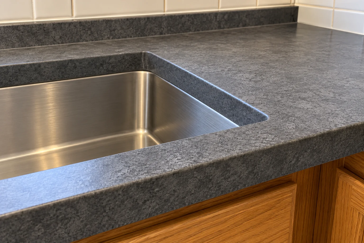 Countertop Fabrication & Installation in a 1980s-1990s two-story colonial / tract house — detail