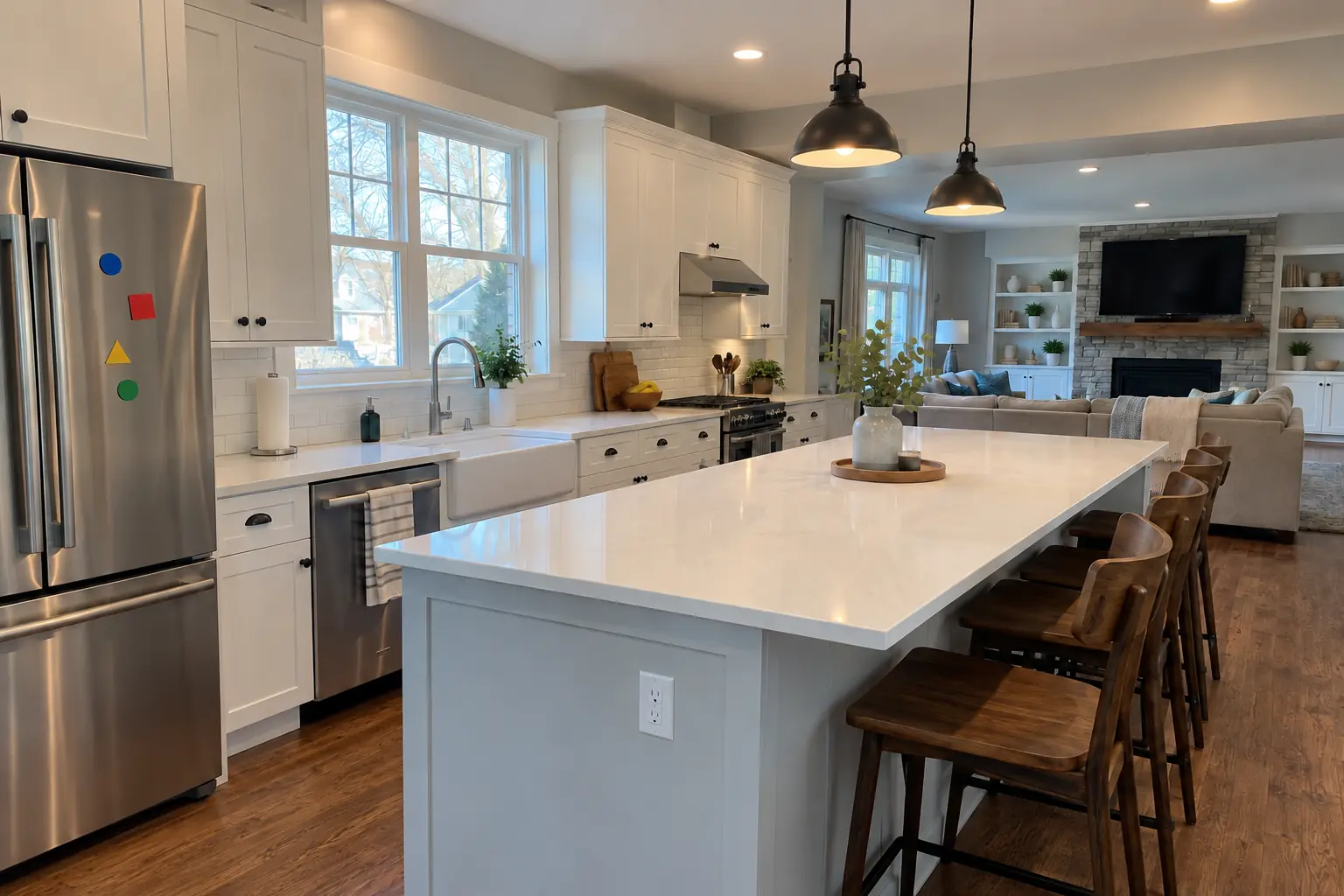 Countertop Fabrication & Installation in a 2000s new construction — before