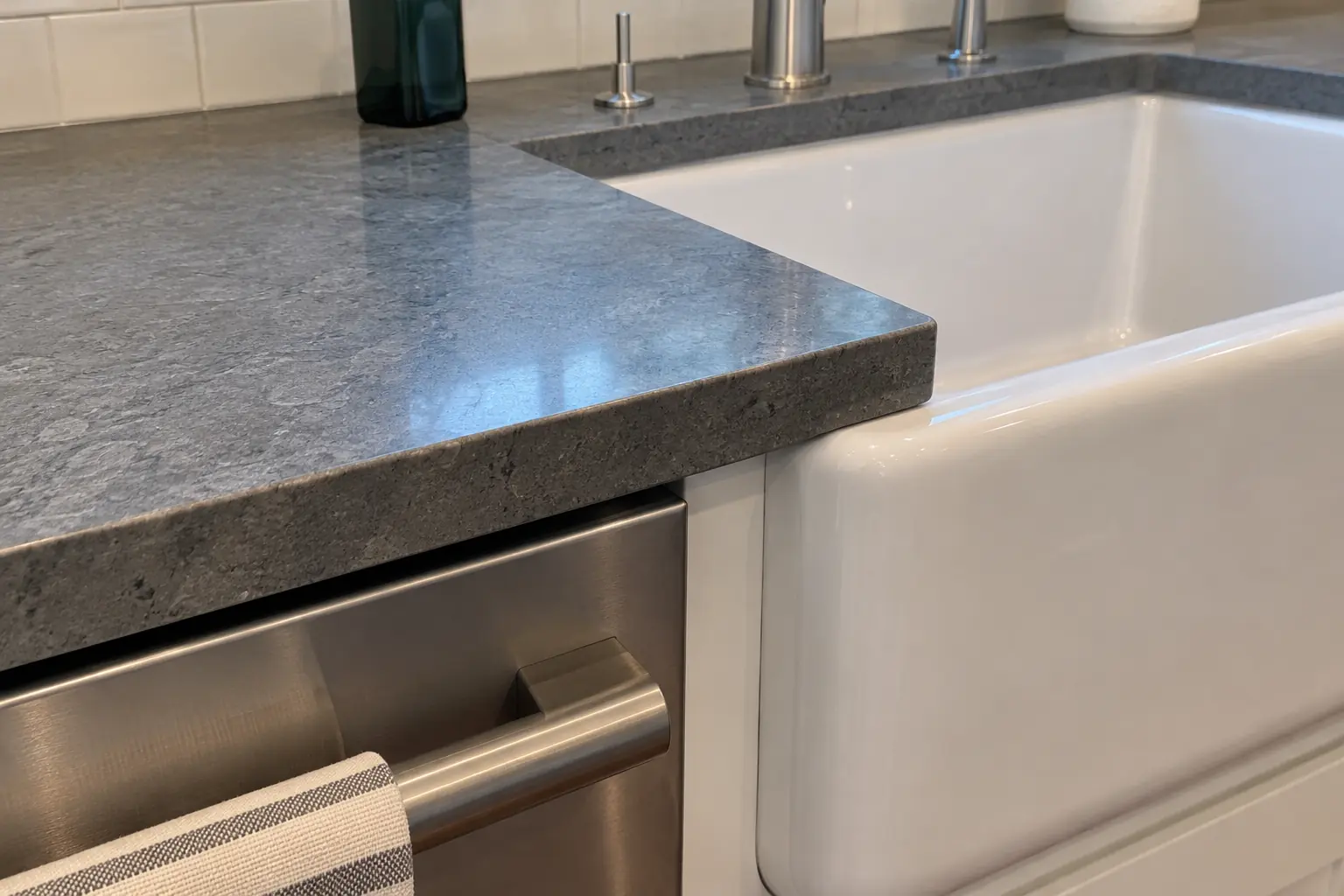 Countertop Fabrication & Installation in a 2000s new construction — detail