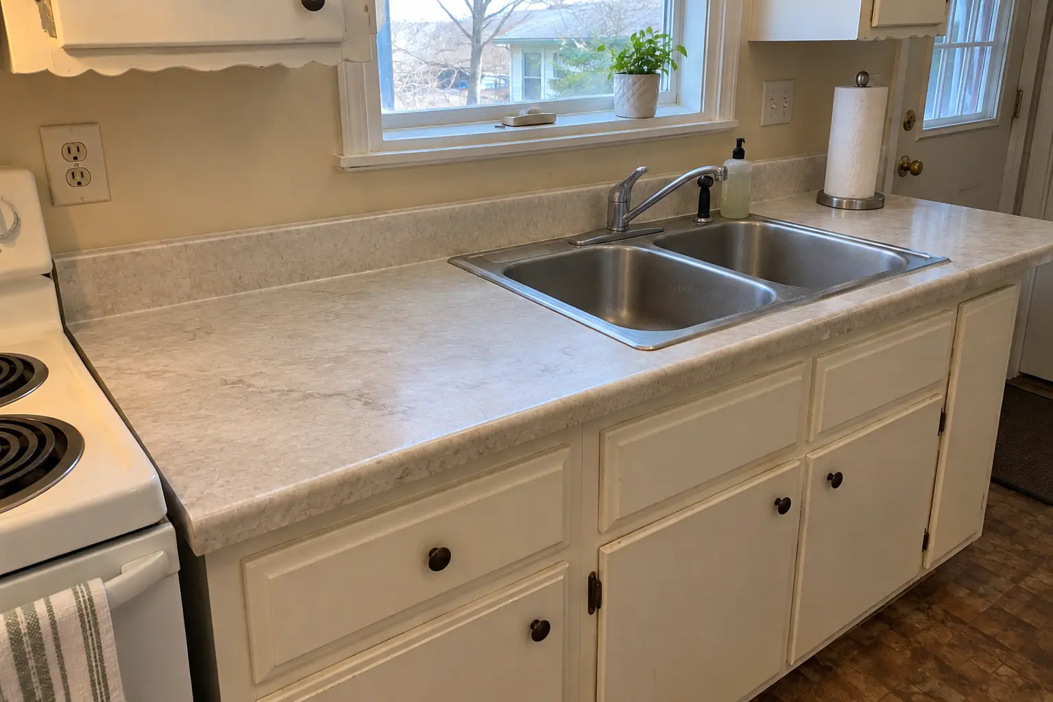 Countertop Refinishing & Resurfacing in a 1970s split-level / raised ranch / tract — after