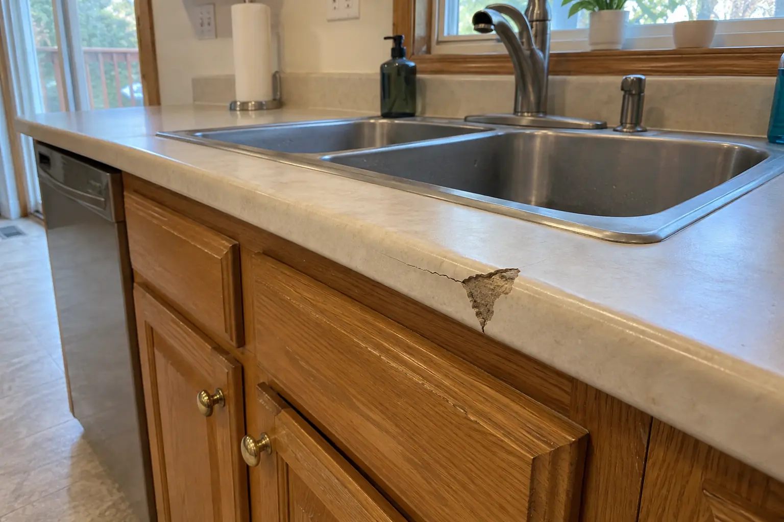 Countertop Repair project in Elk Grove Village, before