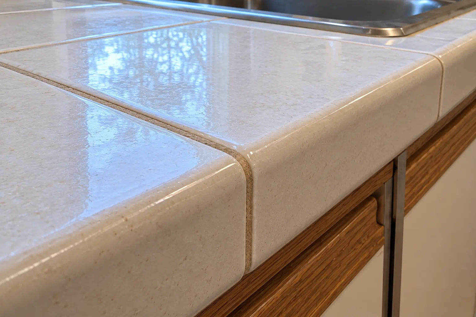 Countertop Repair in a 1980s-1990s two-story colonial / tract house — detail