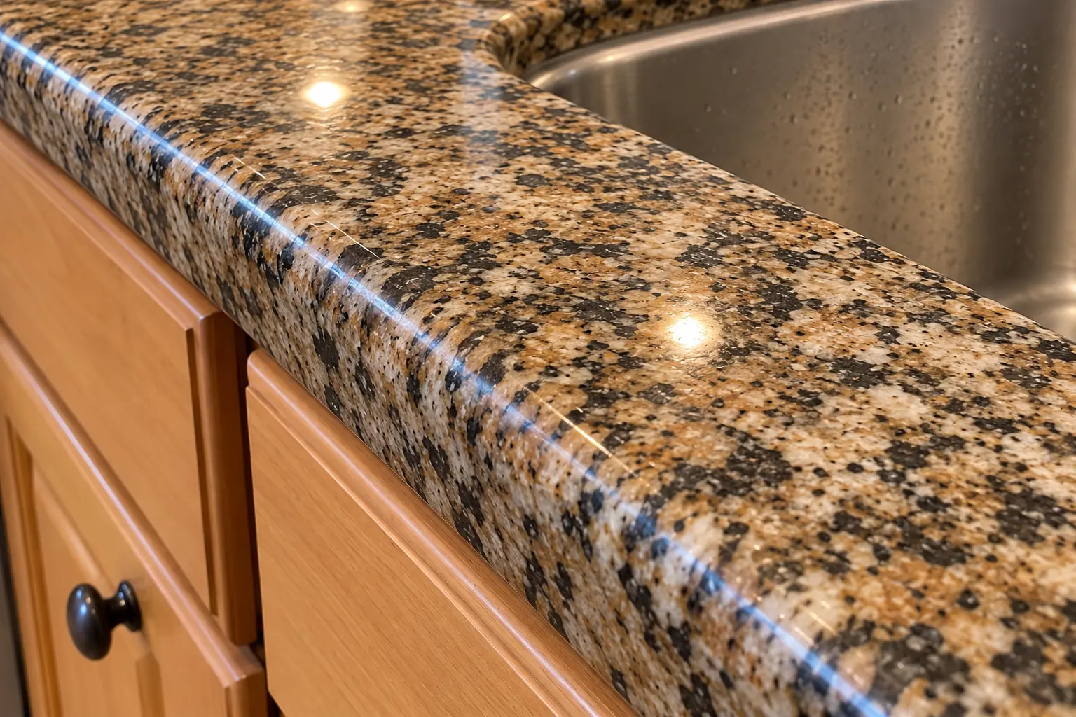 Countertop Repair in a 2000s new construction — detail