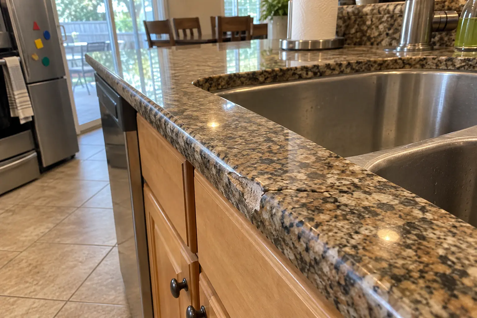 Countertop Repair in a 2000s new construction — problem