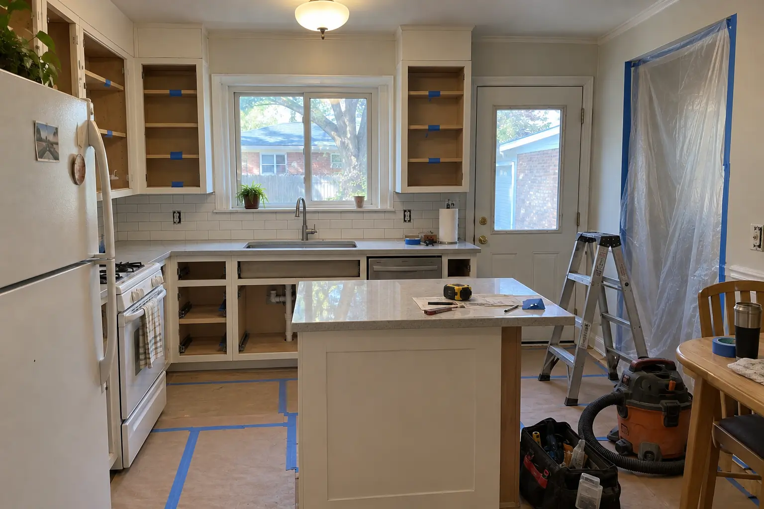 Kitchen Design & Layout Planning in a postwar ranch / cape cod / bi-level — in progress
