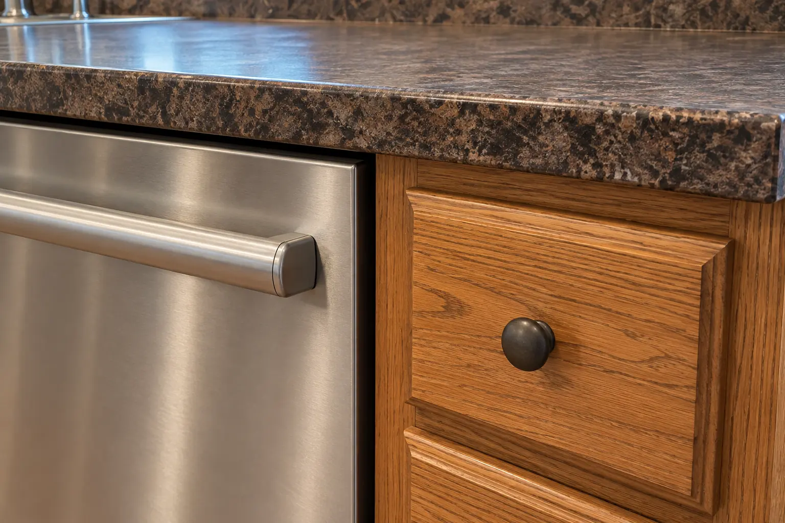 Dishwasher Installation in a prewar house — detail