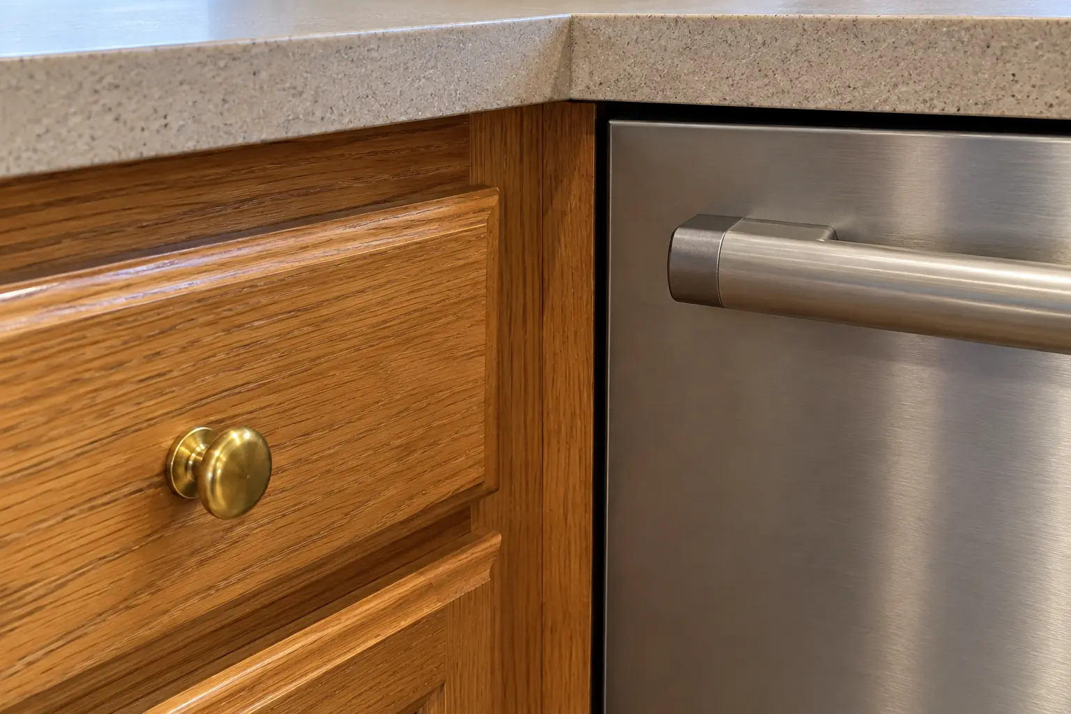 Dishwasher Installation in a 1980s-1990s two-story colonial / tract house — detail