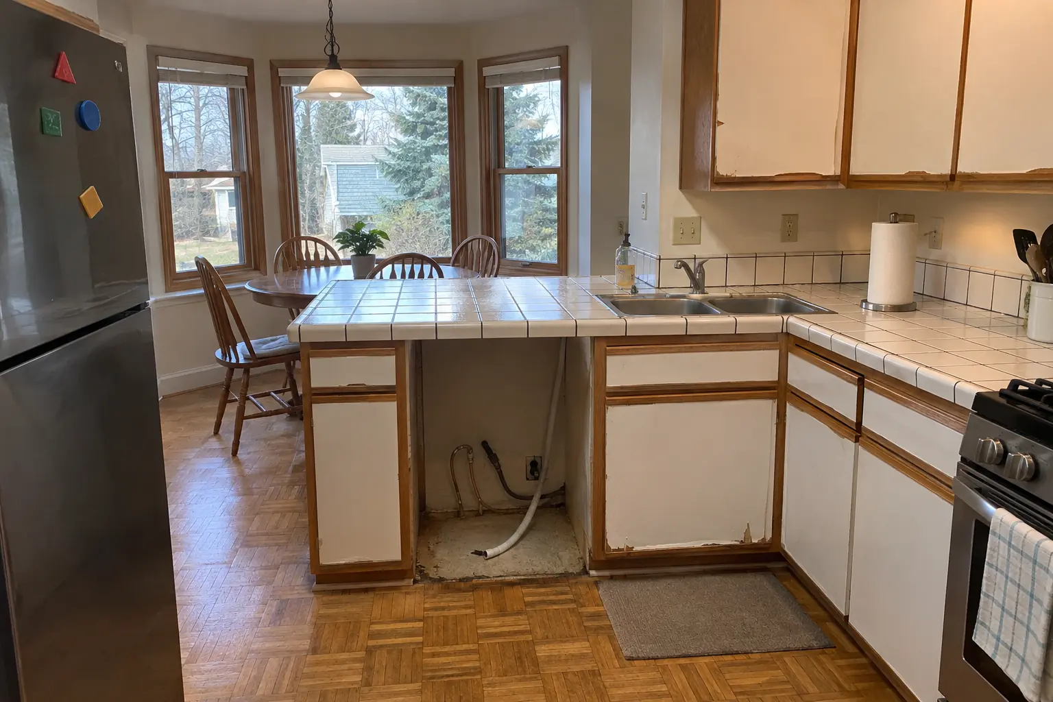 Dishwasher Installation — before