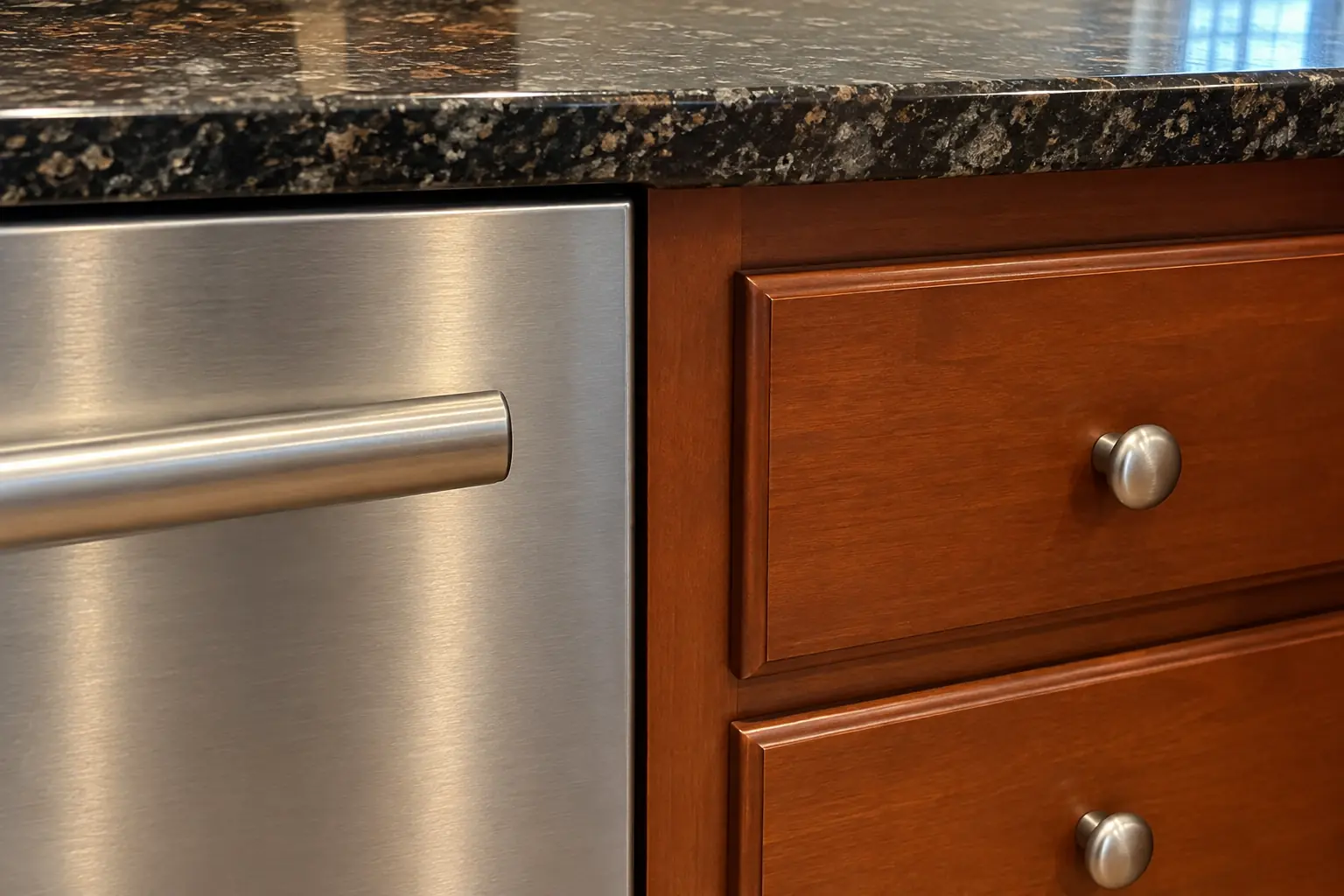 Dishwasher Installation in a 2000s new construction — detail