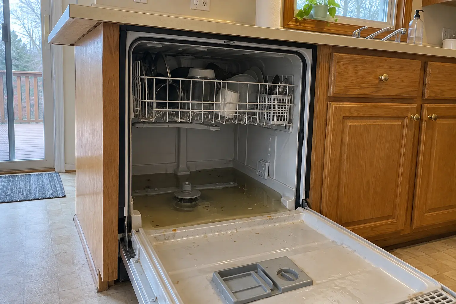 Dishwasher Repair project in St. Charles, before