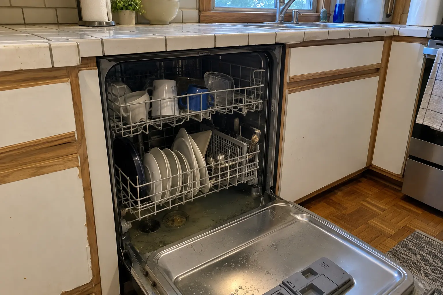 Dishwasher Repair project in Glen Ellyn, before