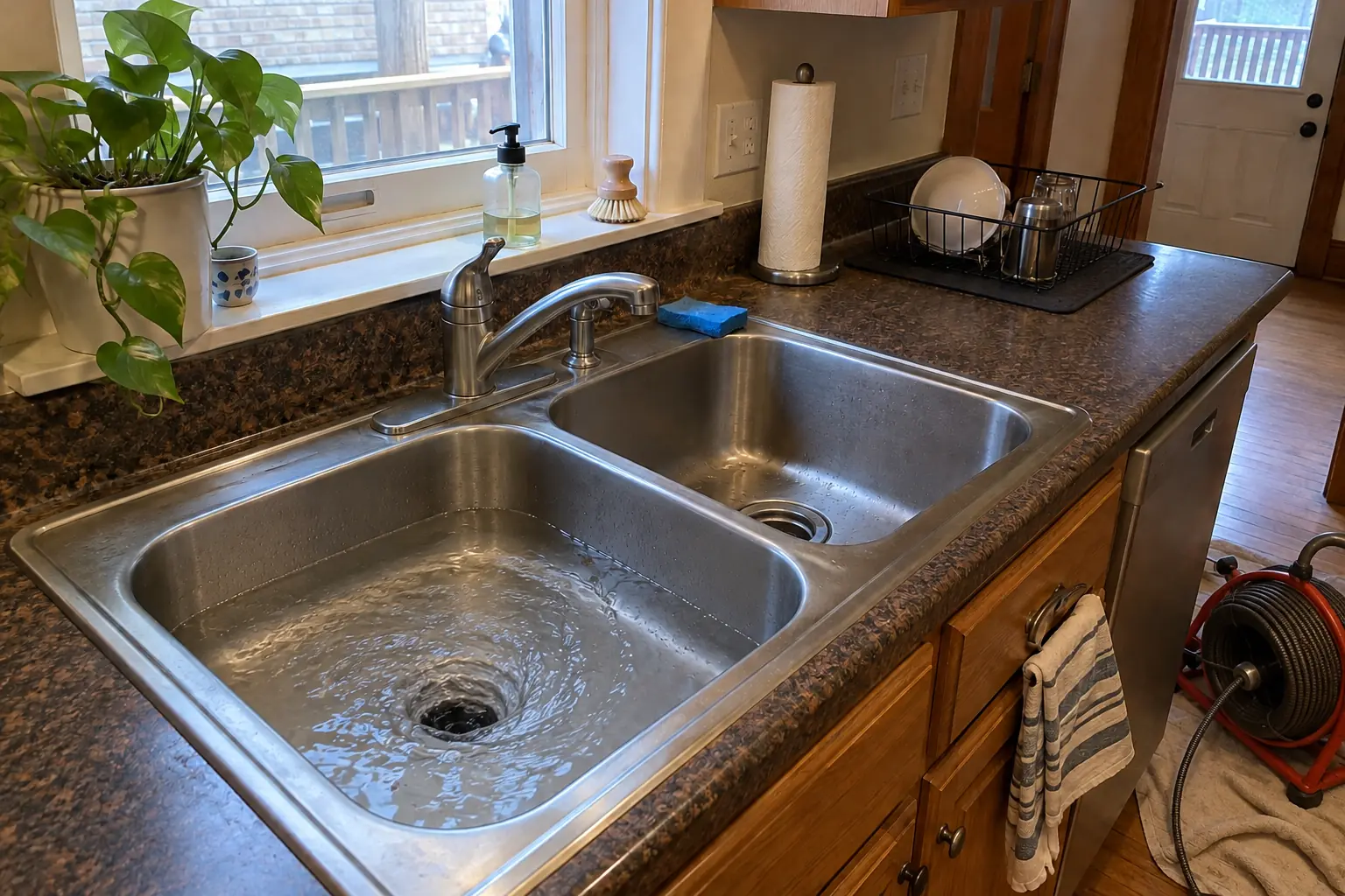 Kitchen Drain Cleaning project near Berwyn, after