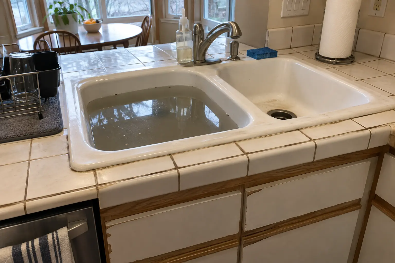 Kitchen Drain Cleaning — before