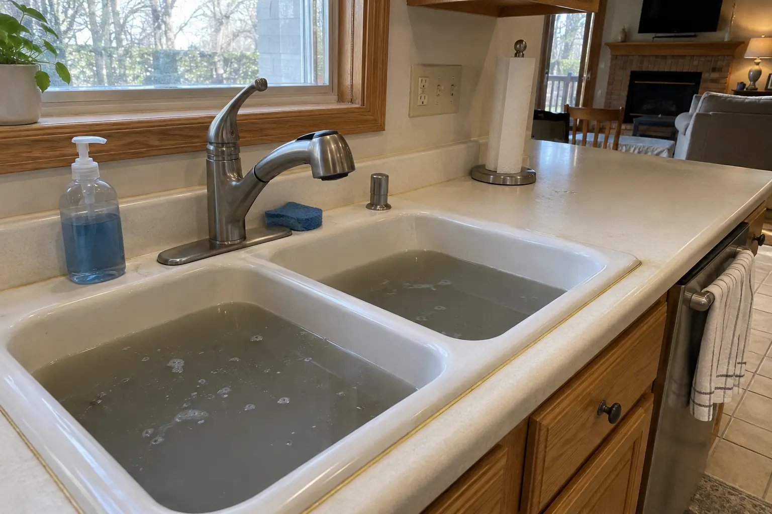 Kitchen Drain Cleaning — before