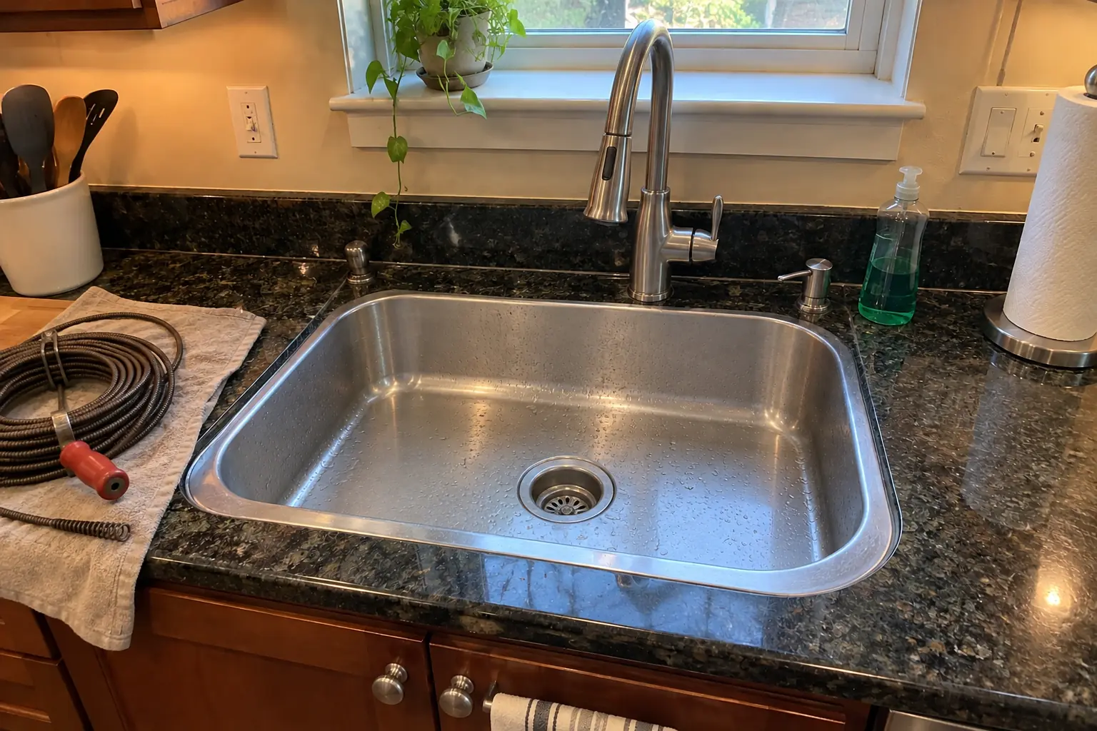 Kitchen Drain Cleaning project near Plainfield, after