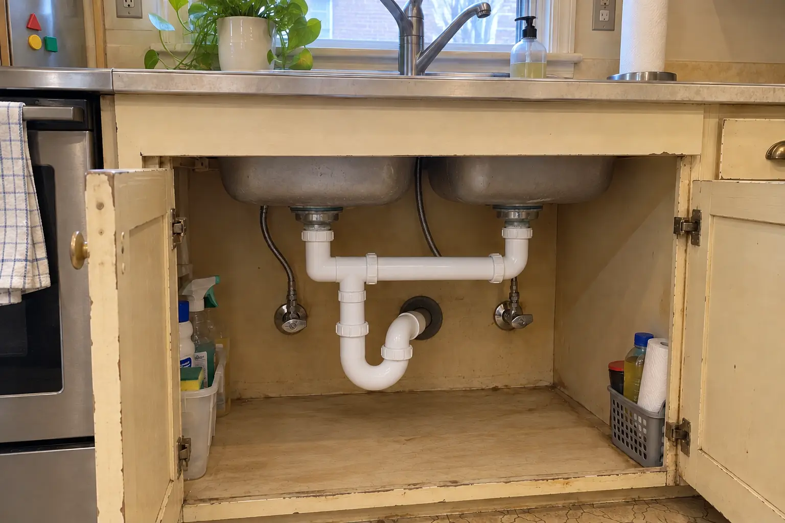 Kitchen Sink Leak & Drain Repair project in Berwyn