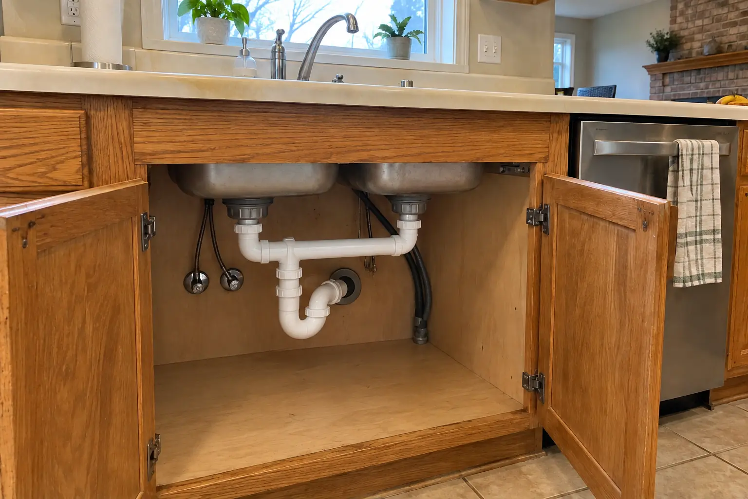 Kitchen Sink Leak & Drain Repair — after