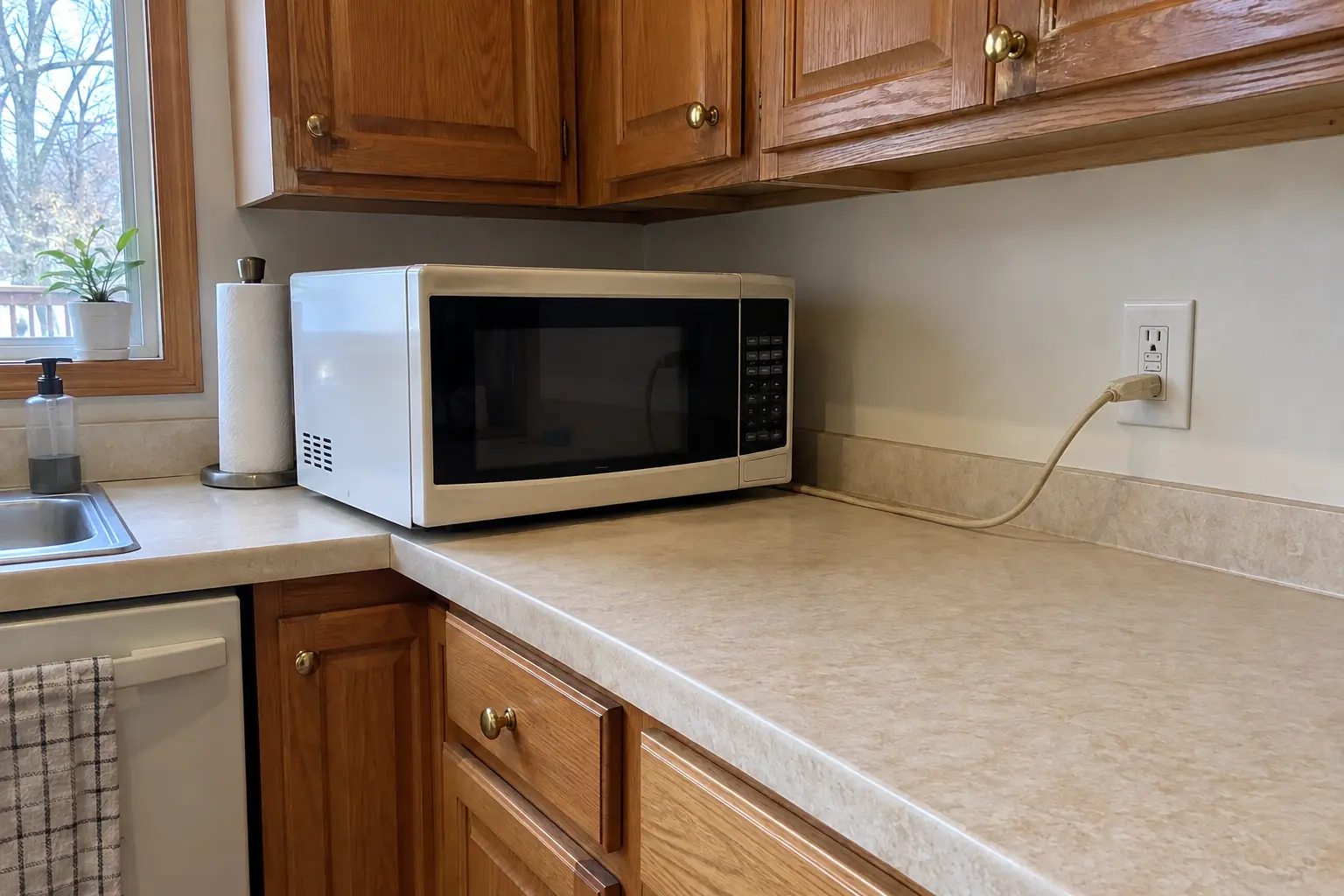 Kitchen Electrical Work in a 1980s-1990s two-story colonial / tract house — installed