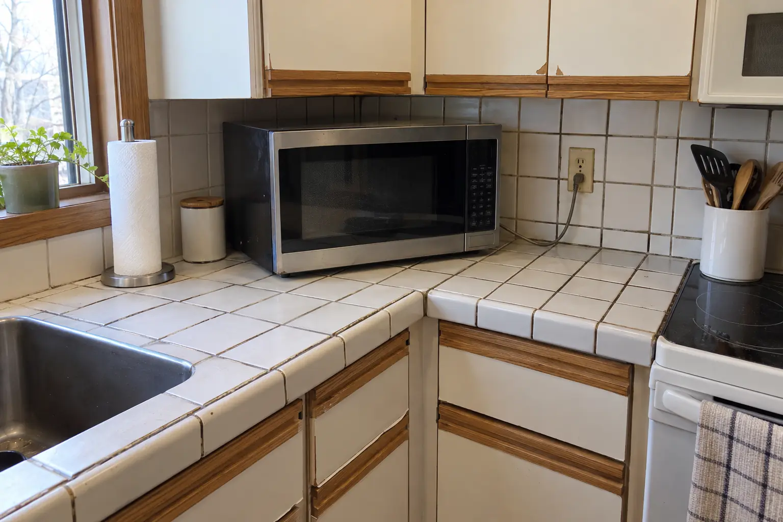 Kitchen Electrical Work project in St. Charles, before
