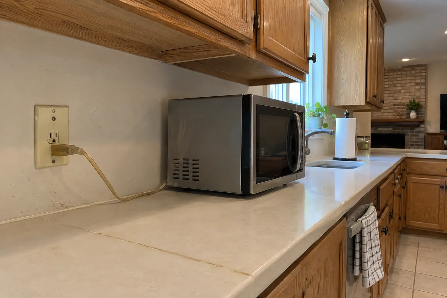 Kitchen Electrical Work project in Bartlett, before