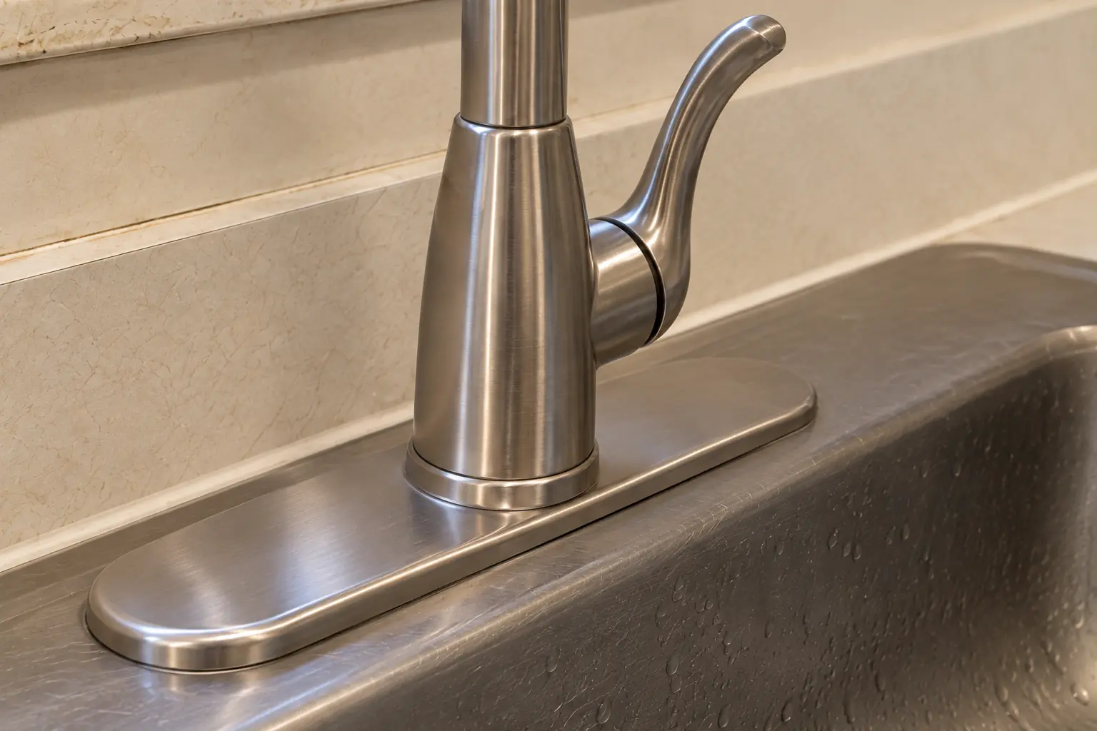 Kitchen Faucet Installation in a prewar vintage condo — detail