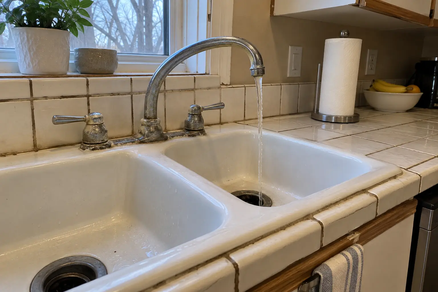 Kitchen Faucet Installation — before