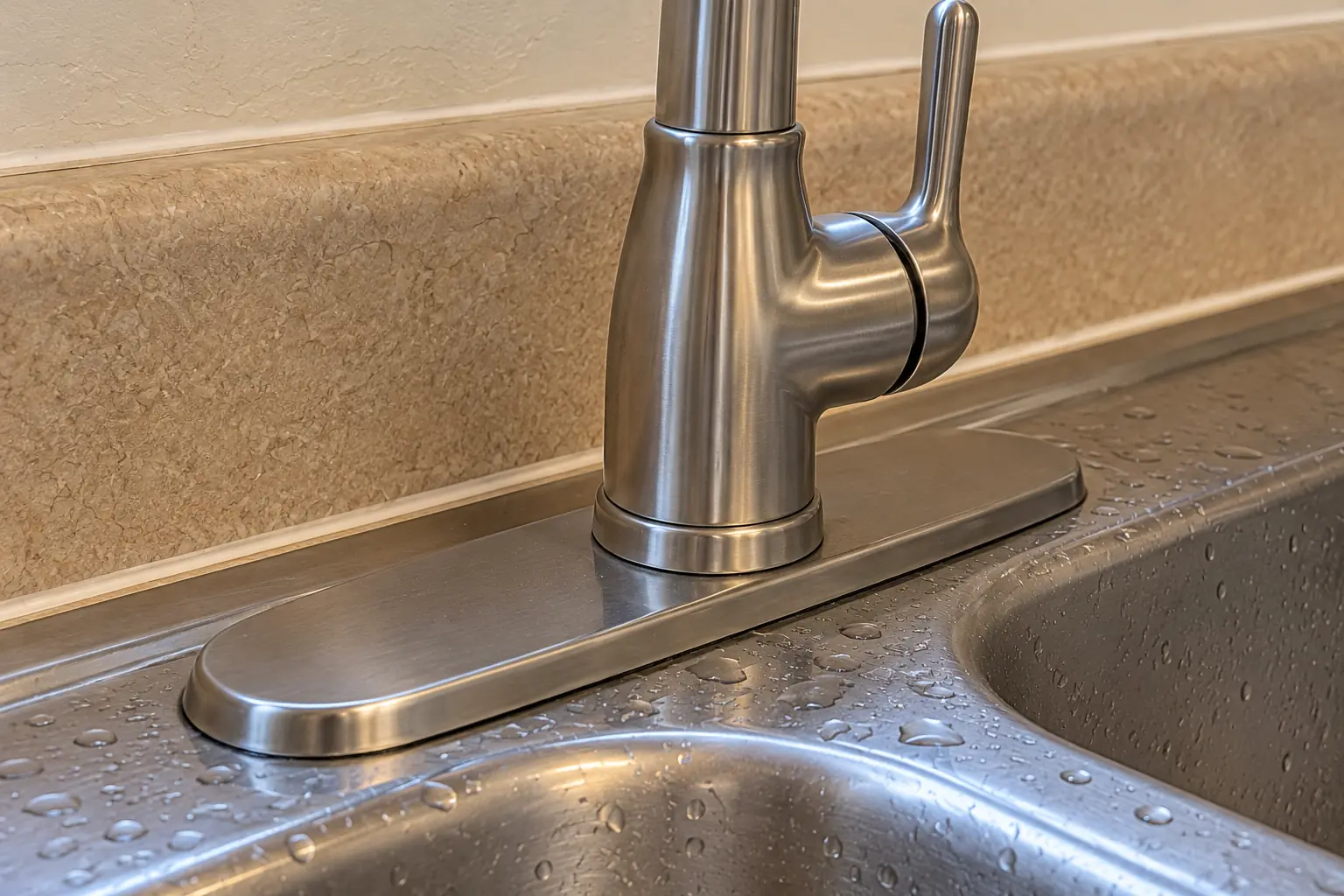 Kitchen Faucet Installation in a suburban condo / townhome — detail